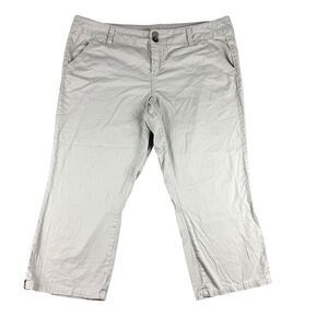 BKE Buckle Pants Women's 34 Beige Crop Ankle Khaki Chino Casual Straight Cotton